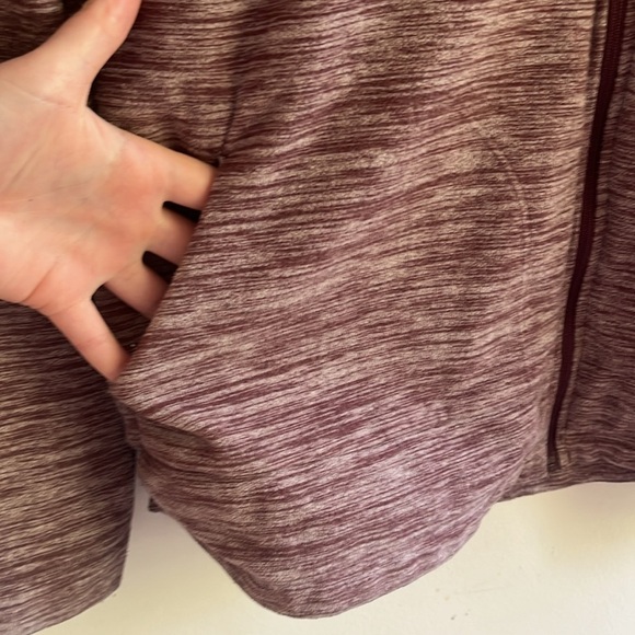 Mountain Hardwear Purple Heathered Print Zip Up Microfleece Sweater LARGE - Picture 4 of 10